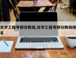 光学工程考研分数线,光学工程考研分数线排名
