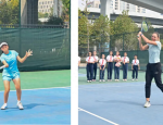 2024 年武汉网球公开赛：梅里查尔-马丁内斯与佩雷斯到访光谷二小，与师生互动
