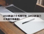 2018防盗门十大排行榜（2018防盗门十大排行榜最新）