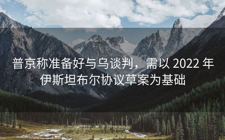 普京称准备好与乌谈判，需以 2022 年伊斯坦布尔协议草案为基础