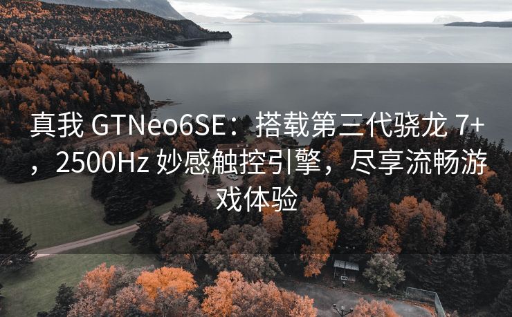 真我 GTNeo6SE：搭载第三代骁龙 7+，2500Hz 妙感触控引擎，尽享流畅游戏体验