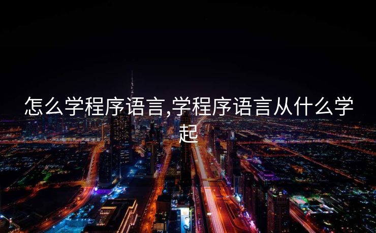 怎么学程序语言,学程序语言从什么学起