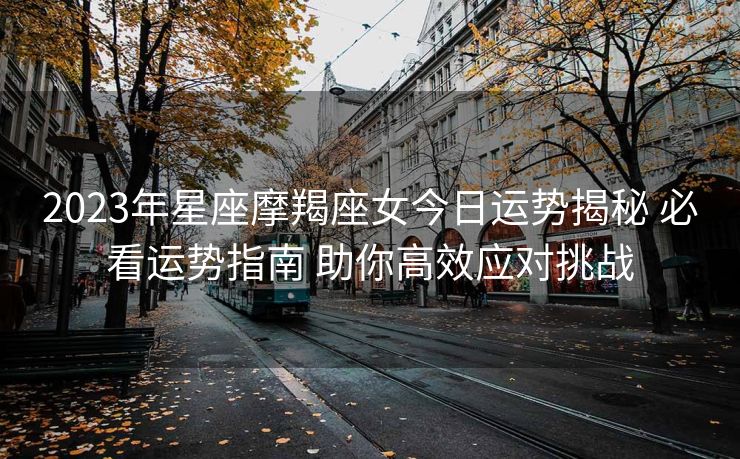 2023年星座摩羯座女今日运势揭秘 必看运势指南 助你高效应对挑战