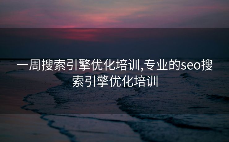 一周搜索引擎优化培训,专业的seo搜索引擎优化培训