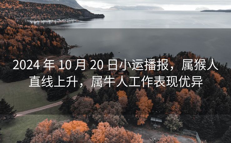 2024 年 10 月 20 日小运播报，属猴人直线上升，属牛人工作表现优异