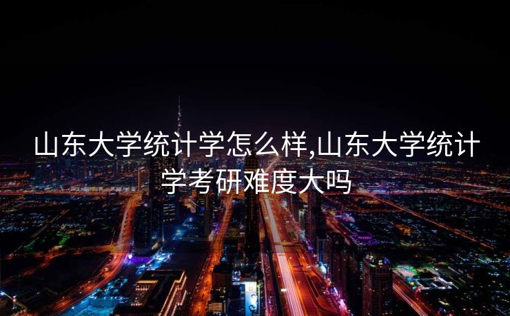 山东大学统计学怎么样,山东大学统计学考研难度大吗