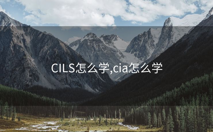 CILS怎么学,cia怎么学