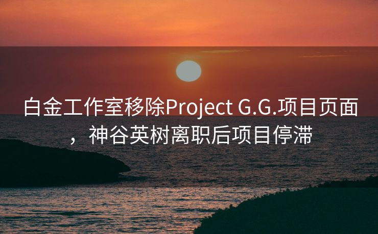 白金工作室移除Project G.G.项目页面，神谷英树离职后项目停滞