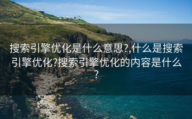 搜索引擎优化是什么意思?,什么是搜索引擎优化?搜索引擎优化的内容是什么?