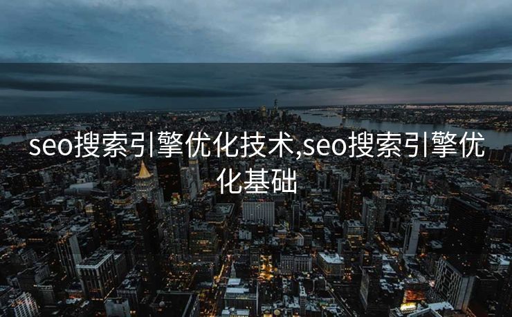 seo搜索引擎优化技术,seo搜索引擎优化基础