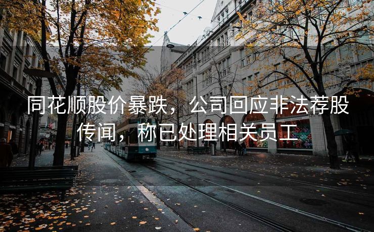 同花顺股价暴跌，公司回应非法荐股传闻，称已处理相关员工