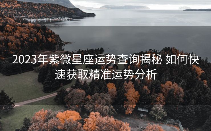 2023年紫微星座运势查询揭秘 如何快速获取精准运势分析