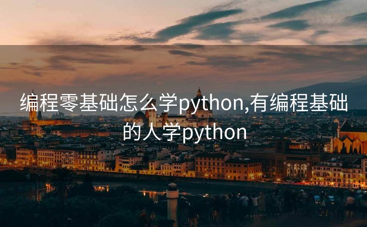 编程零基础怎么学python,有编程基础的人学python