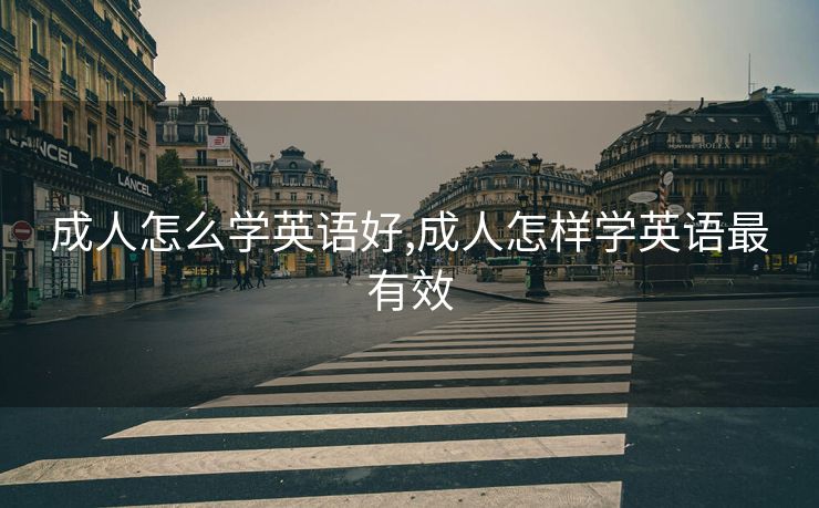 成人怎么学英语好,成人怎样学英语最有效