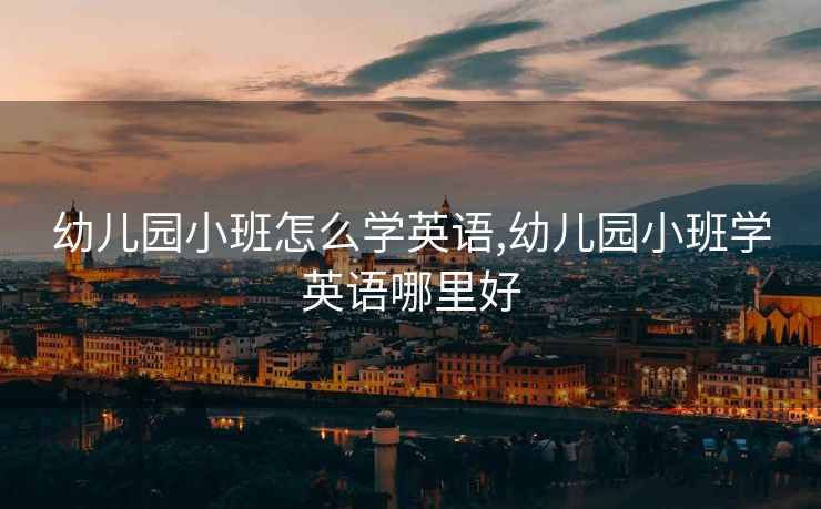 幼儿园小班怎么学英语,幼儿园小班学英语哪里好