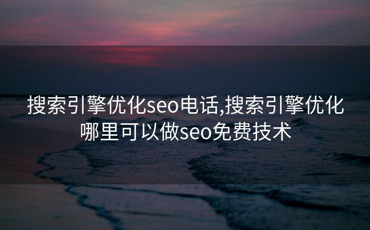 搜索引擎优化seo电话,搜索引擎优化哪里可以做seo免费技术
