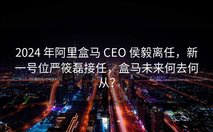 2024 年阿里盒马 CEO 侯毅离任，新一号位严筱磊接任，盒马未来何去何从？