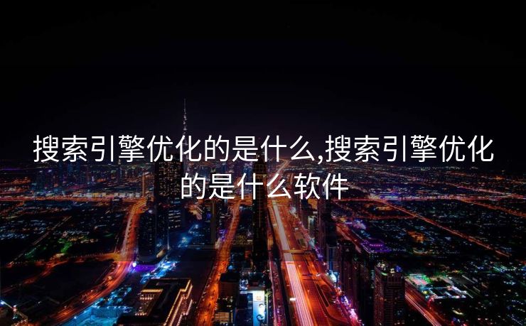 搜索引擎优化的是什么,搜索引擎优化的是什么软件