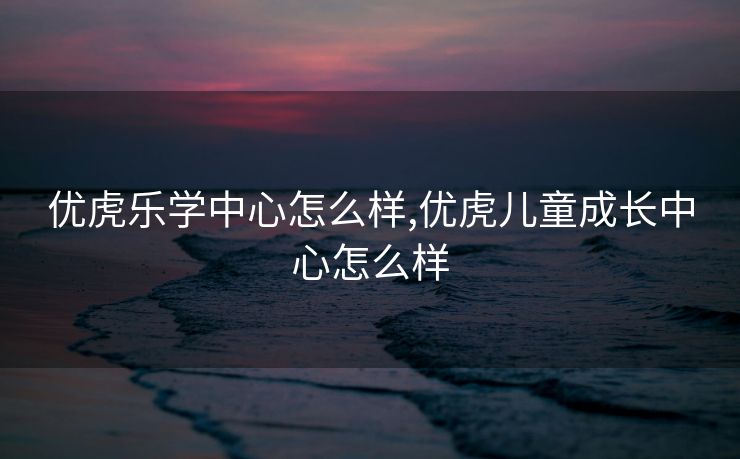 优虎乐学中心怎么样,优虎儿童成长中心怎么样