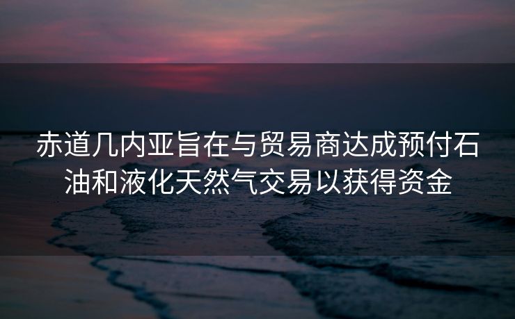 赤道几内亚旨在与贸易商达成预付石油和液化天然气交易以获得资金