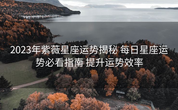 2023年紫薇星座运势揭秘 每日星座运势必看指南 提升运势效率