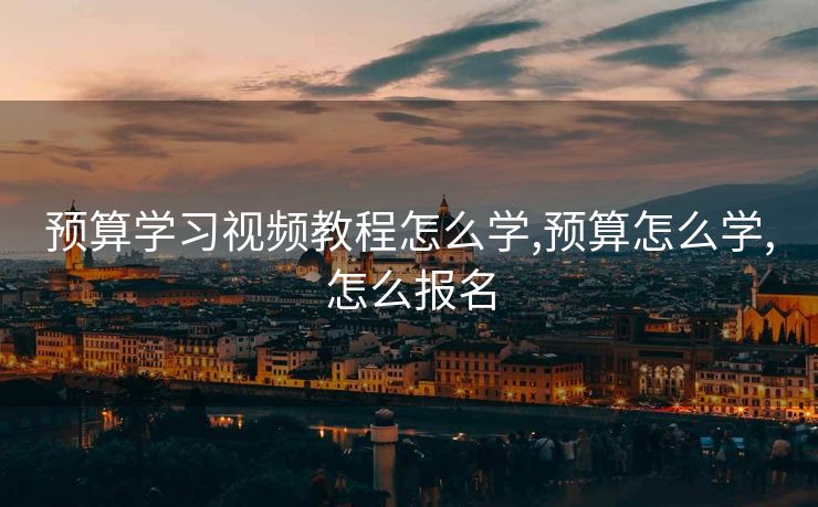 预算学习视频教程怎么学,预算怎么学,怎么报名