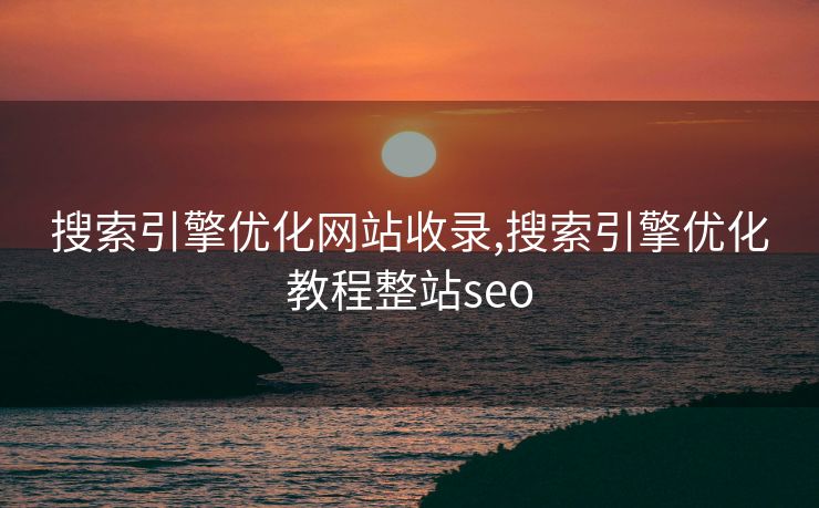 搜索引擎优化网站收录,搜索引擎优化教程整站seo