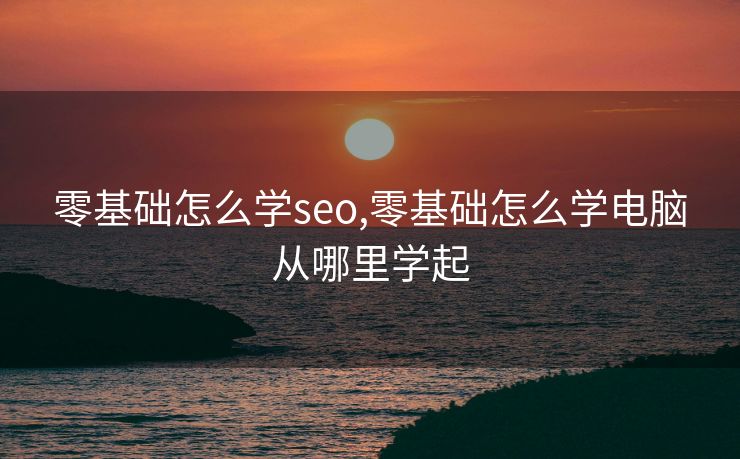 零基础怎么学seo,零基础怎么学电脑从哪里学起